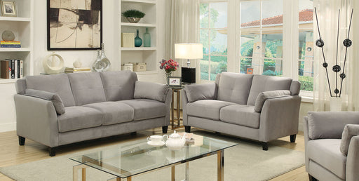 YSABEL Gray Sofa + Love Seat, Warm Gray - Premium Living Room Set from FOA East - Just $980.85! Shop now at Furniture Wholesale Plus  We are the best furniture store in Nashville, Hendersonville, Goodlettsville, Madison, Antioch, Mount Juliet, Lebanon, Gallatin, Springfield, Murfreesboro, Franklin, Brentwood