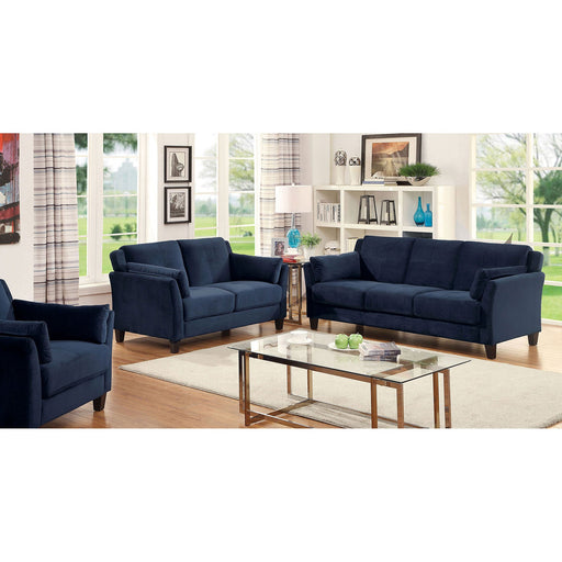 YSABEL Navy Sofa + Love Seat, Navy - Premium Living Room Set from FOA East - Just $980.85! Shop now at Furniture Wholesale Plus  We are the best furniture store in Nashville, Hendersonville, Goodlettsville, Madison, Antioch, Mount Juliet, Lebanon, Gallatin, Springfield, Murfreesboro, Franklin, Brentwood