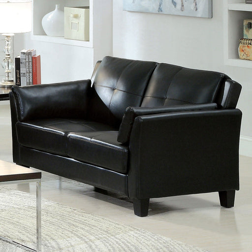 Pierre Black Love Seat, Black (K/D) - Premium Loveseat from FOA East - Just $395.85! Shop now at Furniture Wholesale Plus  We are the best furniture store in Nashville, Hendersonville, Goodlettsville, Madison, Antioch, Mount Juliet, Lebanon, Gallatin, Springfield, Murfreesboro, Franklin, Brentwood
