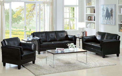 Pierre Black Sofa + Love Seat, Black - Premium Living Room Set from FOA East - Just $936! Shop now at Furniture Wholesale Plus  We are the best furniture store in Nashville, Hendersonville, Goodlettsville, Madison, Antioch, Mount Juliet, Lebanon, Gallatin, Springfield, Murfreesboro, Franklin, Brentwood