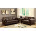 YSABEL Brown Sofa + Love Seat, Brown - Premium Living Room Set from FOA East - Just $936! Shop now at Furniture Wholesale Plus  We are the best furniture store in Nashville, Hendersonville, Goodlettsville, Madison, Antioch, Mount Juliet, Lebanon, Gallatin, Springfield, Murfreesboro, Franklin, Brentwood