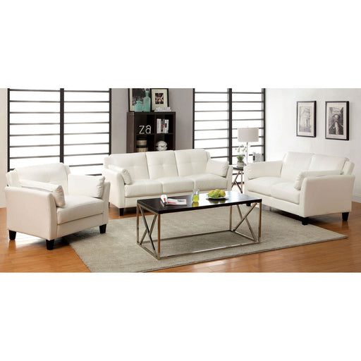 PIERRE Sofa + Love Seat+ Chair, White - Premium Living Room Set from FOA East - Just $1240.20! Shop now at Furniture Wholesale Plus  We are the best furniture store in Nashville, Hendersonville, Goodlettsville, Madison, Antioch, Mount Juliet, Lebanon, Gallatin, Springfield, Murfreesboro, Franklin, Brentwood