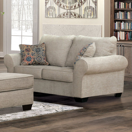 HENLEY Loveseat w/ Pillows, Beige - Premium Loveseat from FOA East - Just $1125.15! Shop now at Furniture Wholesale Plus  We are the best furniture store in Nashville, Hendersonville, Goodlettsville, Madison, Antioch, Mount Juliet, Lebanon, Gallatin, Springfield, Murfreesboro, Franklin, Brentwood
