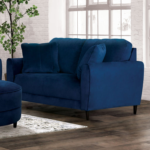 KEDIRI Loveseat w/ Pillows, Navy - Premium Loveseat from FOA East - Just $772.20! Shop now at Furniture Wholesale Plus  We are the best furniture store in Nashville, Hendersonville, Goodlettsville, Madison, Antioch, Mount Juliet, Lebanon, Gallatin, Springfield, Murfreesboro, Franklin, Brentwood