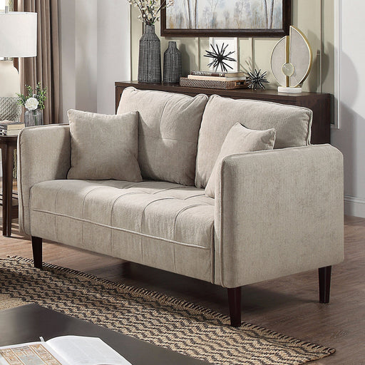 LYNDA Loveseat w/ Pillows, Light Gray - Premium Loveseat from FOA East - Just $444.60! Shop now at Furniture Wholesale Plus  We are the best furniture store in Nashville, Hendersonville, Goodlettsville, Madison, Antioch, Mount Juliet, Lebanon, Gallatin, Springfield, Murfreesboro, Franklin, Brentwood