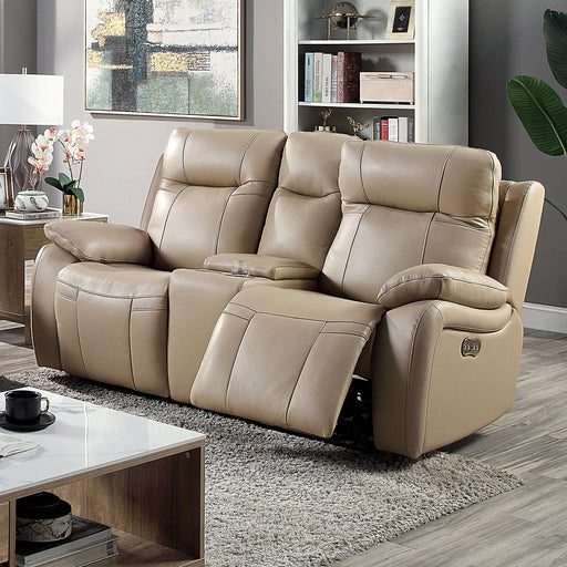 GASPE Power Loveseat, Light Brown - Premium Loveseat from FOA East - Just $2392.65! Shop now at Furniture Wholesale Plus  We are the best furniture store in Nashville, Hendersonville, Goodlettsville, Madison, Antioch, Mount Juliet, Lebanon, Gallatin, Springfield, Murfreesboro, Franklin, Brentwood