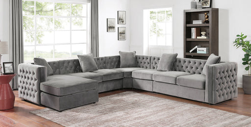 BALDASSANO Sectional w/ Armless Chair, Dark Gray - Premium Sectional from FOA East - Just $2464.80! Shop now at Furniture Wholesale Plus  We are the best furniture store in Nashville, Hendersonville, Goodlettsville, Madison, Antioch, Mount Juliet, Lebanon, Gallatin, Springfield, Murfreesboro, Franklin, Brentwood