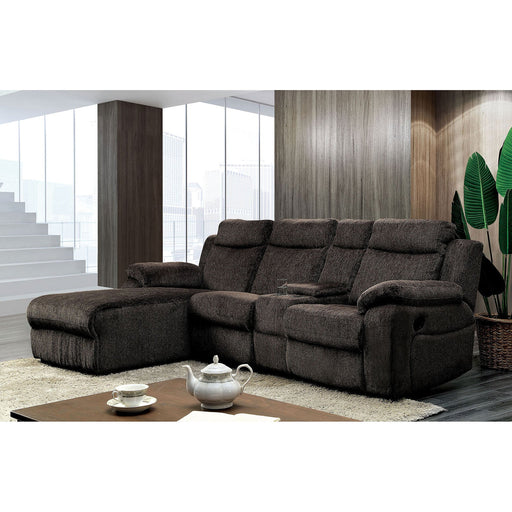 Kamryn Brown Sectional, Gray - Premium Sectional from FOA East - Just $1290.90! Shop now at Furniture Wholesale Plus  We are the best furniture store in Nashville, Hendersonville, Goodlettsville, Madison, Antioch, Mount Juliet, Lebanon, Gallatin, Springfield, Murfreesboro, Franklin, Brentwood