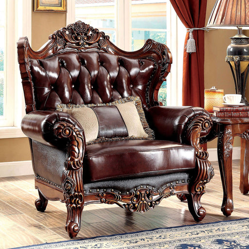 Jericho Brown/Dark Oak Chair - Premium Chair from FOA East - Just $2018.25! Shop now at Furniture Wholesale Plus  We are the best furniture store in Nashville, Hendersonville, Goodlettsville, Madison, Antioch, Mount Juliet, Lebanon, Gallatin, Springfield, Murfreesboro, Franklin, Brentwood