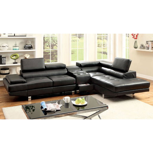 Kemina Black Sectional, Black - Premium Sectional from FOA East - Just $1850.55! Shop now at Furniture Wholesale Plus  We are the best furniture store in Nashville, Hendersonville, Goodlettsville, Madison, Antioch, Mount Juliet, Lebanon, Gallatin, Springfield, Murfreesboro, Franklin, Brentwood
