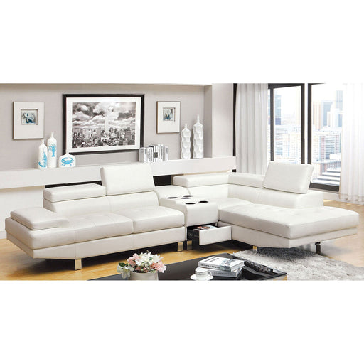 Kemina White Sectional, White - Premium Sectional from FOA East - Just $1850.55! Shop now at Furniture Wholesale Plus  We are the best furniture store in Nashville, Hendersonville, Goodlettsville, Madison, Antioch, Mount Juliet, Lebanon, Gallatin, Springfield, Murfreesboro, Franklin, Brentwood