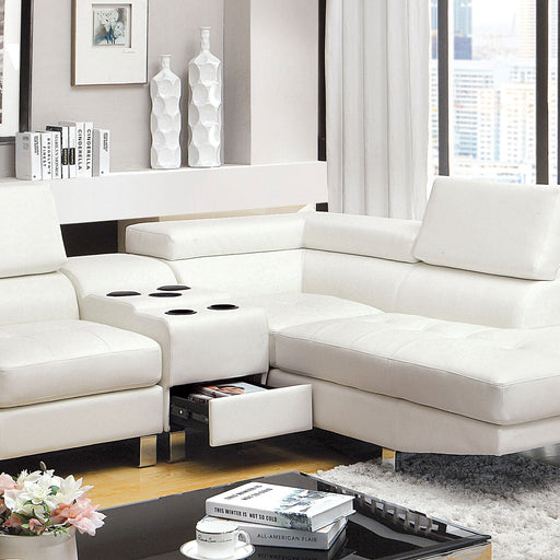 Kemina White Sectional + Speaker Console - Premium Sectional from FOA East - Just $2435.55! Shop now at Furniture Wholesale Plus  We are the best furniture store in Nashville, Hendersonville, Goodlettsville, Madison, Antioch, Mount Juliet, Lebanon, Gallatin, Springfield, Murfreesboro, Franklin, Brentwood