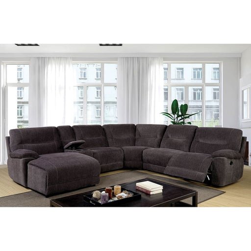 KARLEE II Gray Sectional w/ Console - Premium Sectional from FOA East - Just $3285.75! Shop now at Furniture Wholesale Plus  We are the best furniture store in Nashville, Hendersonville, Goodlettsville, Madison, Antioch, Mount Juliet, Lebanon, Gallatin, Springfield, Murfreesboro, Franklin, Brentwood