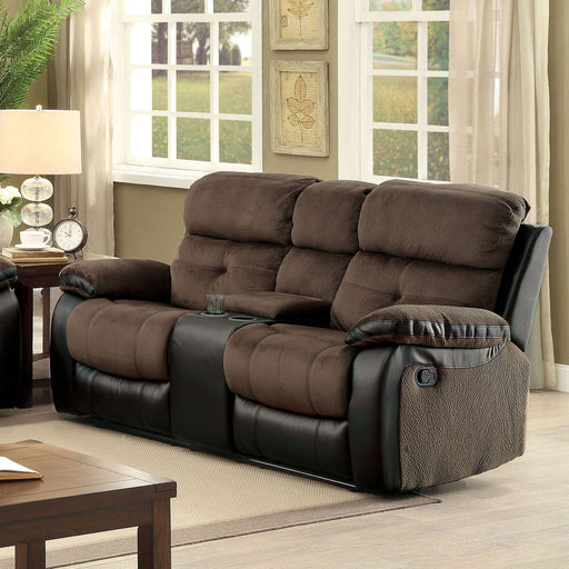 Hadley I Brown/Black Love Seat - Premium Loveseat from FOA East - Just $1029.60! Shop now at Furniture Wholesale Plus  We are the best furniture store in Nashville, Hendersonville, Goodlettsville, Madison, Antioch, Mount Juliet, Lebanon, Gallatin, Springfield, Murfreesboro, Franklin, Brentwood