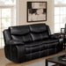 GATRIA Black Love Seat w/ 2 Recliners - Premium Loveseat from FOA East - Just $914.55! Shop now at Furniture Wholesale Plus  We are the best furniture store in Nashville, Hendersonville, Goodlettsville, Madison, Antioch, Mount Juliet, Lebanon, Gallatin, Springfield, Murfreesboro, Franklin, Brentwood