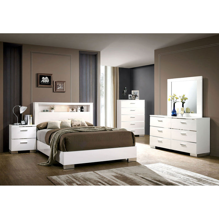 Malte White 4 Pc. Queen Bedroom Set - Premium Bedroom Set from FOA East - Just $2207.40! Shop now at Furniture Wholesale Plus  We are the best furniture store in Nashville, Hendersonville, Goodlettsville, Madison, Antioch, Mount Juliet, Lebanon, Gallatin, Springfield, Murfreesboro, Franklin, Brentwood
