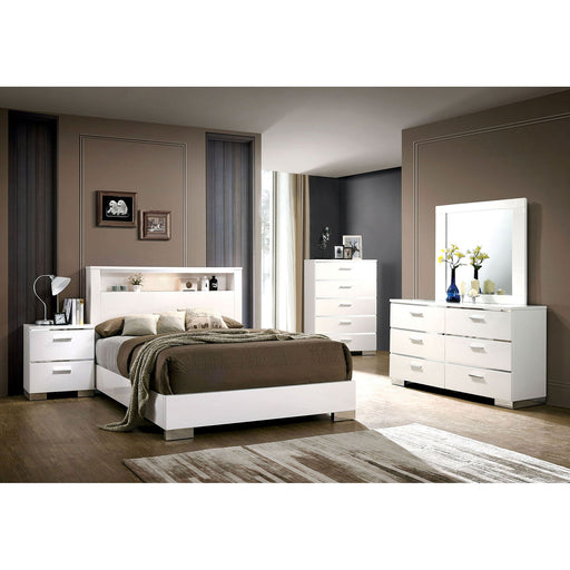 Malte White 5 Pc. Queen Bedroom Set w/ Chest - Premium Bedroom Set from FOA East - Just $2932.80! Shop now at Furniture Wholesale Plus  We are the best furniture store in Nashville, Hendersonville, Goodlettsville, Madison, Antioch, Mount Juliet, Lebanon, Gallatin, Springfield, Murfreesboro, Franklin, Brentwood