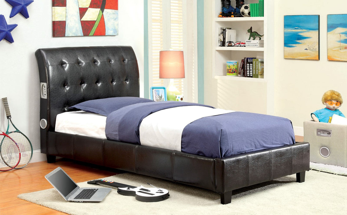 Hendrik Espresso Twin Bed - Premium Bed from FOA East - Just $395.85! Shop now at Furniture Wholesale Plus  We are the best furniture store in Nashville, Hendersonville, Goodlettsville, Madison, Antioch, Mount Juliet, Lebanon, Gallatin, Springfield, Murfreesboro, Franklin, Brentwood
