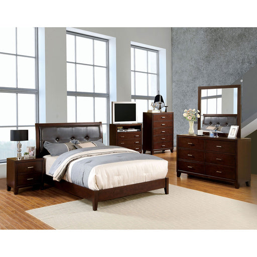 Enrico I Brown Cherry 5 Pc. Queen Bedroom Set w/ Chest - Premium Bedroom Set from FOA East - Just $1710.15! Shop now at Furniture Wholesale Plus  We are the best furniture store in Nashville, Hendersonville, Goodlettsville, Madison, Antioch, Mount Juliet, Lebanon, Gallatin, Springfield, Murfreesboro, Franklin, Brentwood
