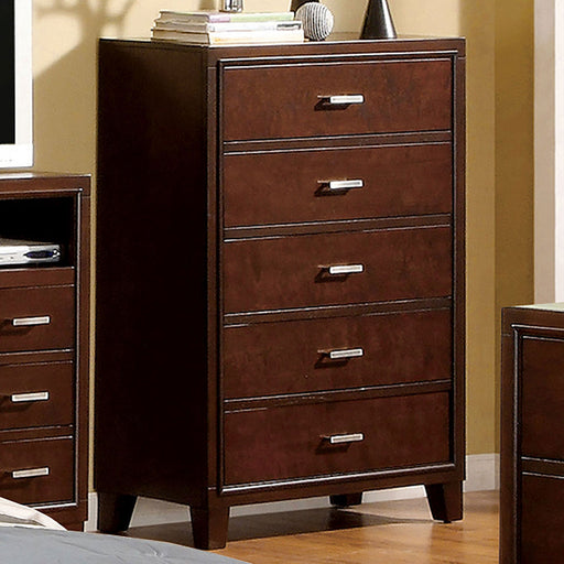 Gerico II Brown Cherry Chest - Premium Chest from FOA East - Just $421.20! Shop now at Furniture Wholesale Plus  We are the best furniture store in Nashville, Hendersonville, Goodlettsville, Madison, Antioch, Mount Juliet, Lebanon, Gallatin, Springfield, Murfreesboro, Franklin, Brentwood