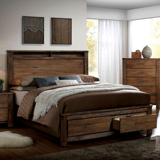 ELKTON Oak Cal.King Bed - Premium Bed from FOA East - Just $936! Shop now at Furniture Wholesale Plus  We are the best furniture store in Nashville, Hendersonville, Goodlettsville, Madison, Antioch, Mount Juliet, Lebanon, Gallatin, Springfield, Murfreesboro, Franklin, Brentwood