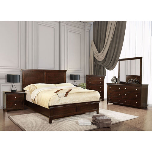 Spruce Brown Cherry 5 Pc. Queen Bedroom Set w/ 2NS - Premium Bedroom Set from FOA East - Just $1400.10! Shop now at Furniture Wholesale Plus  We are the best furniture store in Nashville, Hendersonville, Goodlettsville, Madison, Antioch, Mount Juliet, Lebanon, Gallatin, Springfield, Murfreesboro, Franklin, Brentwood