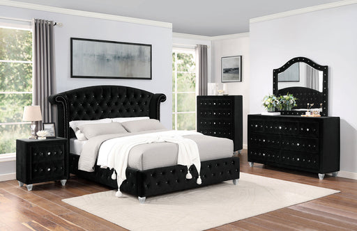 ZOHAR Queen Bed, Black - Premium Bed from FOA East - Just $842.40! Shop now at Furniture Wholesale Plus  We are the best furniture store in Nashville, Hendersonville, Goodlettsville, Madison, Antioch, Mount Juliet, Lebanon, Gallatin, Springfield, Murfreesboro, Franklin, Brentwood