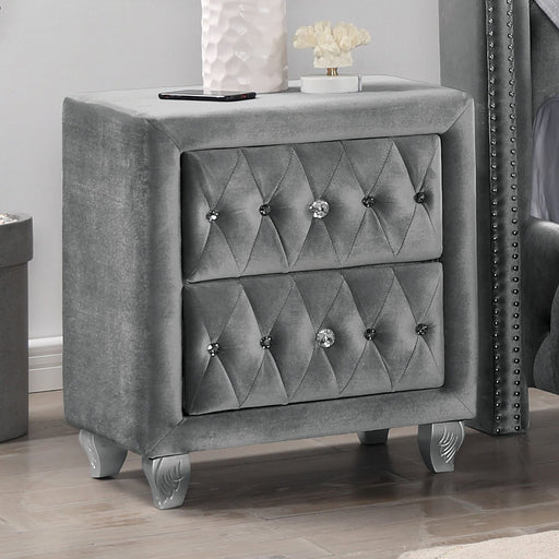 ZOHAR Night Stand, Gray - Premium Nightstand from FOA East - Just $234! Shop now at Furniture Wholesale Plus  We are the best furniture store in Nashville, Hendersonville, Goodlettsville, Madison, Antioch, Mount Juliet, Lebanon, Gallatin, Springfield, Murfreesboro, Franklin, Brentwood