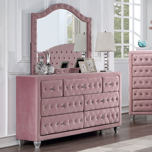 ZOHAR Dresser, Pink - Premium Dresser from FOA East - Just $585! Shop now at Furniture Wholesale Plus  We are the best furniture store in Nashville, Hendersonville, Goodlettsville, Madison, Antioch, Mount Juliet, Lebanon, Gallatin, Springfield, Murfreesboro, Franklin, Brentwood