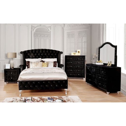 Alzire Black 5 Pc. Queen Bedroom Set w/ Chest - Premium Bedroom Set from FOA East - Just $2671.50! Shop now at Furniture Wholesale Plus  We are the best furniture store in Nashville, Hendersonville, Goodlettsville, Madison, Antioch, Mount Juliet, Lebanon, Gallatin, Springfield, Murfreesboro, Franklin, Brentwood