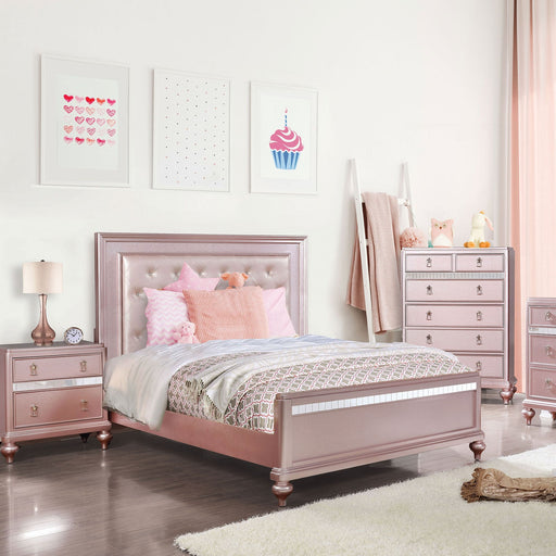 Ariston Rose Pink Full Bed - Premium Bed from FOA East - Just $678.60! Shop now at Furniture Wholesale Plus  We are the best furniture store in Nashville, Hendersonville, Goodlettsville, Madison, Antioch, Mount Juliet, Lebanon, Gallatin, Springfield, Murfreesboro, Franklin, Brentwood