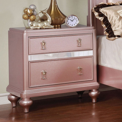 Ariston Rose Gold Night Stand - Premium Nightstand from FOA East - Just $325.65! Shop now at Furniture Wholesale Plus  We are the best furniture store in Nashville, Hendersonville, Goodlettsville, Madison, Antioch, Mount Juliet, Lebanon, Gallatin, Springfield, Murfreesboro, Franklin, Brentwood