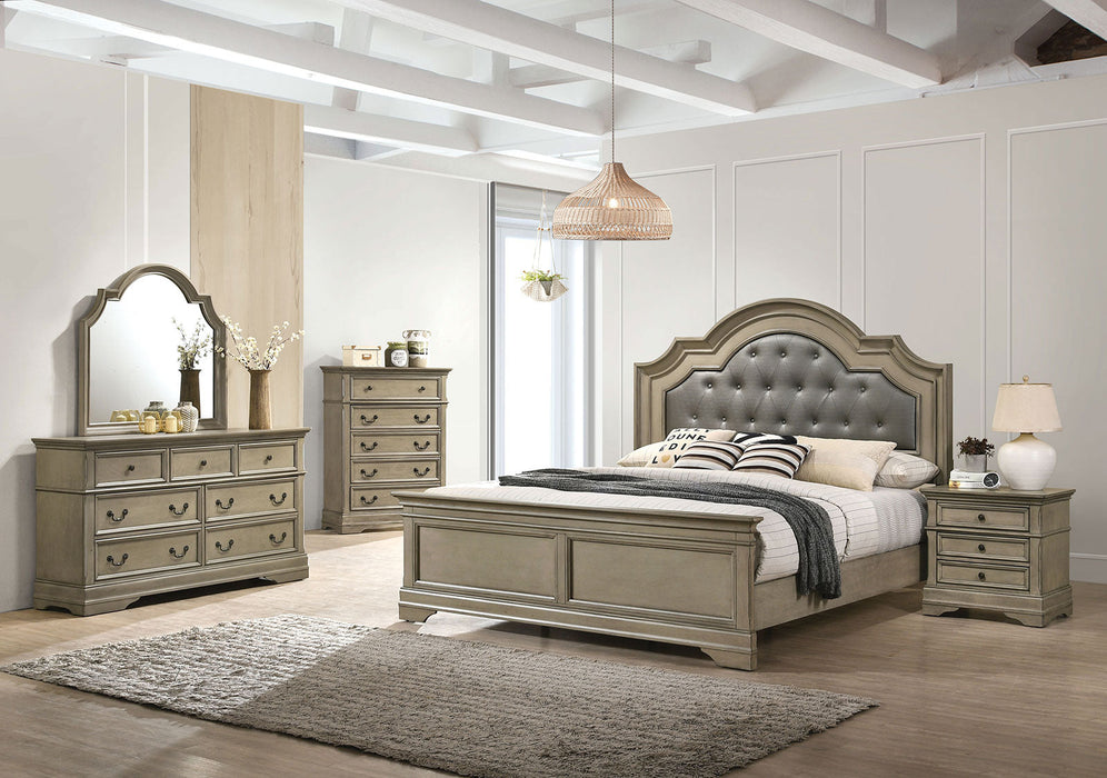 LASTHENIA Queen Bed + 2NS + Dresser + Mirror - Premium Bedroom Set from FOA East - Just $2269.80! Shop now at Furniture Wholesale Plus  We are the best furniture store in Nashville, Hendersonville, Goodlettsville, Madison, Antioch, Mount Juliet, Lebanon, Gallatin, Springfield, Murfreesboro, Franklin, Brentwood