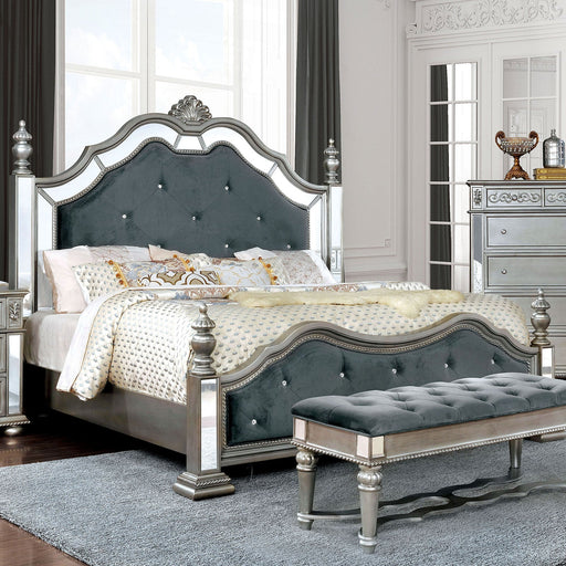 Azha Silver/Gray Queen Bed - Premium Bed from FOA East - Just $1216.80! Shop now at Furniture Wholesale Plus  We are the best furniture store in Nashville, Hendersonville, Goodlettsville, Madison, Antioch, Mount Juliet, Lebanon, Gallatin, Springfield, Murfreesboro, Franklin, Brentwood