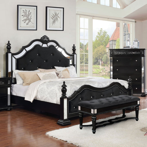 Azha Black Cal.King Bed - Premium Bed from FOA East - Just $1478.10! Shop now at Furniture Wholesale Plus  We are the best furniture store in Nashville, Hendersonville, Goodlettsville, Madison, Antioch, Mount Juliet, Lebanon, Gallatin, Springfield, Murfreesboro, Franklin, Brentwood