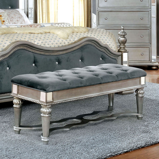 Azha Silver/Gray Bench - Premium Bench from FOA East - Just $376.35! Shop now at Furniture Wholesale Plus  We are the best furniture store in Nashville, Hendersonville, Goodlettsville, Madison, Antioch, Mount Juliet, Lebanon, Gallatin, Springfield, Murfreesboro, Franklin, Brentwood