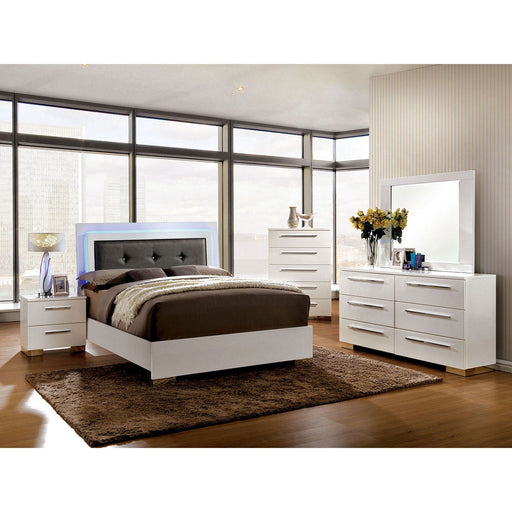 CLEMENTINE Glossy White 4 Pc. Queen Bedroom Set - Premium Bedroom Set from FOA East - Just $1877.85! Shop now at Furniture Wholesale Plus  We are the best furniture store in Nashville, Hendersonville, Goodlettsville, Madison, Antioch, Mount Juliet, Lebanon, Gallatin, Springfield, Murfreesboro, Franklin, Brentwood