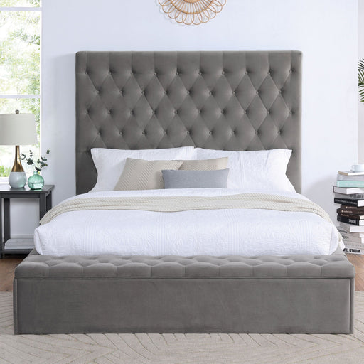 ATHENELLE E.King Bed, Gray - Premium Bed from FOA East - Just $891.15! Shop now at Furniture Wholesale Plus  We are the best furniture store in Nashville, Hendersonville, Goodlettsville, Madison, Antioch, Mount Juliet, Lebanon, Gallatin, Springfield, Murfreesboro, Franklin, Brentwood