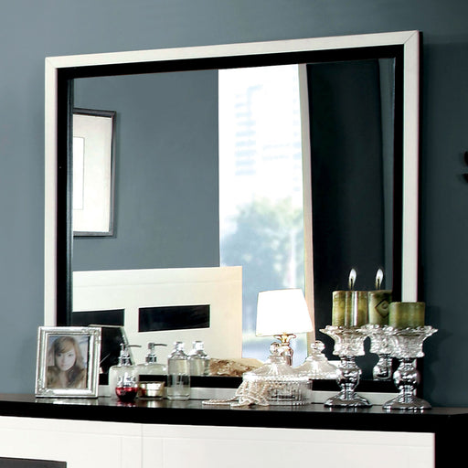 Rutger White/Black Mirror - Premium Mirror from FOA East - Just $142.35! Shop now at Furniture Wholesale Plus  We are the best furniture store in Nashville, Hendersonville, Goodlettsville, Madison, Antioch, Mount Juliet, Lebanon, Gallatin, Springfield, Murfreesboro, Franklin, Brentwood