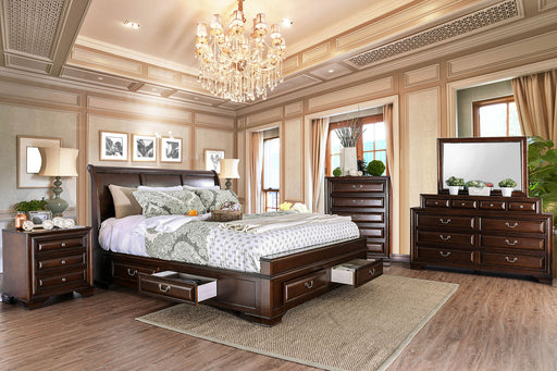 Brandt Brown Cherry 5 Pc. Queen Bedroom Set w/ 2NS - Premium Bedroom Set from FOA East - Just $2833.35! Shop now at Furniture Wholesale Plus  We are the best furniture store in Nashville, Hendersonville, Goodlettsville, Madison, Antioch, Mount Juliet, Lebanon, Gallatin, Springfield, Murfreesboro, Franklin, Brentwood