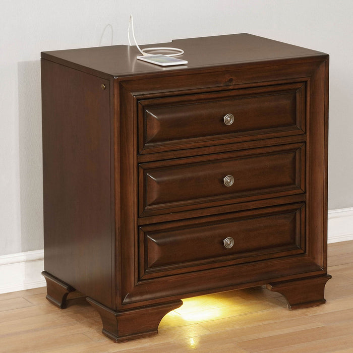 Brandt Brown Cherry Night Stand - Premium Nightstand from FOA East - Just $374.40! Shop now at Furniture Wholesale Plus  We are the best furniture store in Nashville, Hendersonville, Goodlettsville, Madison, Antioch, Mount Juliet, Lebanon, Gallatin, Springfield, Murfreesboro, Franklin, Brentwood