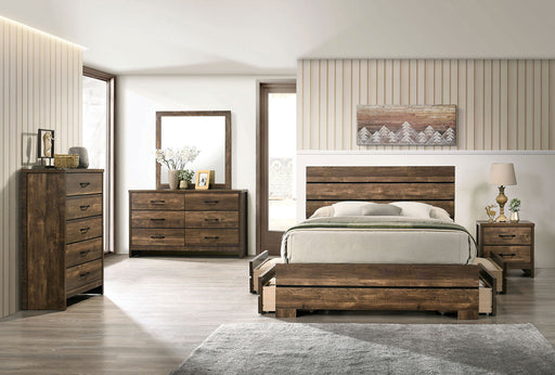 DUCKWORTH Cal.King Bed, Light Walnut - Premium Bed from FOA East - Just $678.60! Shop now at Furniture Wholesale Plus  We are the best furniture store in Nashville, Hendersonville, Goodlettsville, Madison, Antioch, Mount Juliet, Lebanon, Gallatin, Springfield, Murfreesboro, Franklin, Brentwood
