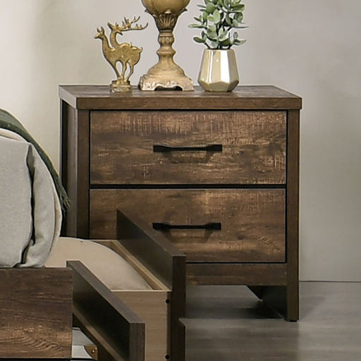 DUCKWORTH Night Stand, Light Walnut - Premium Nightstand from FOA East - Just $185.25! Shop now at Furniture Wholesale Plus  We are the best furniture store in Nashville, Hendersonville, Goodlettsville, Madison, Antioch, Mount Juliet, Lebanon, Gallatin, Springfield, Murfreesboro, Franklin, Brentwood