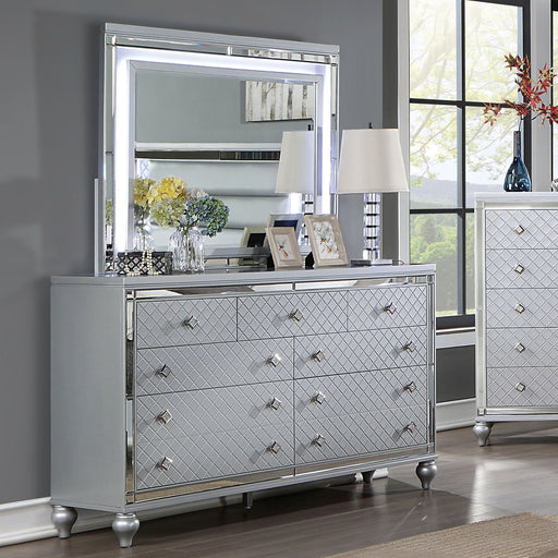 CALANDRIA Dresser, Silver - Premium Dresser from FOA East - Just $748.80! Shop now at Furniture Wholesale Plus  We are the best furniture store in Nashville, Hendersonville, Goodlettsville, Madison, Antioch, Mount Juliet, Lebanon, Gallatin, Springfield, Murfreesboro, Franklin, Brentwood