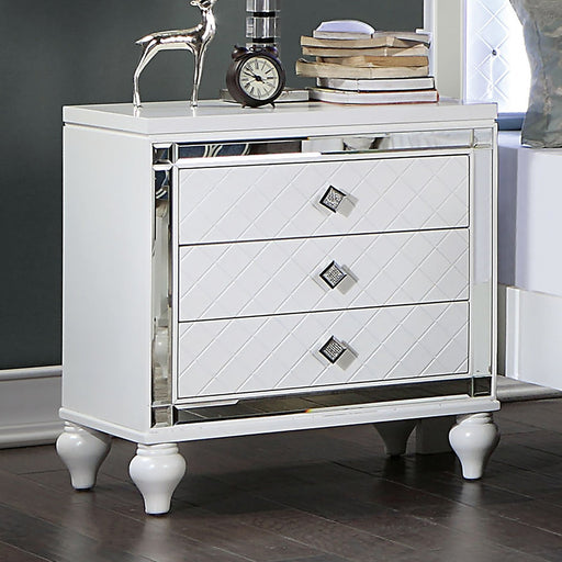 CALANDRIA Night Stand, White - Premium Nightstand from FOA East - Just $278.85! Shop now at Furniture Wholesale Plus  We are the best furniture store in Nashville, Hendersonville, Goodlettsville, Madison, Antioch, Mount Juliet, Lebanon, Gallatin, Springfield, Murfreesboro, Franklin, Brentwood