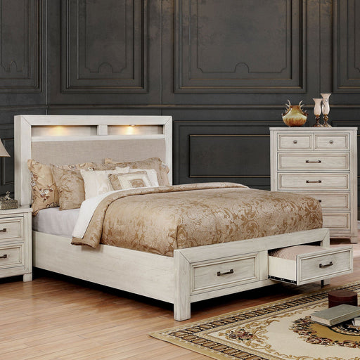Tywyn Antique White Cal.King Bed - Premium Bed from FOA East - Just $1029.60! Shop now at Furniture Wholesale Plus  We are the best furniture store in Nashville, Hendersonville, Goodlettsville, Madison, Antioch, Mount Juliet, Lebanon, Gallatin, Springfield, Murfreesboro, Franklin, Brentwood