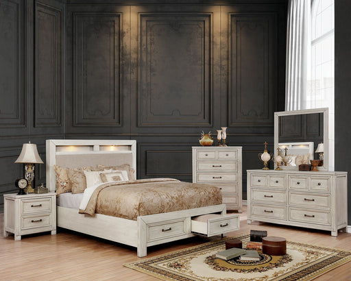 Tywyn Antique White E.King Bed - Premium Bed from FOA East - Just $1029.60! Shop now at Furniture Wholesale Plus  We are the best furniture store in Nashville, Hendersonville, Goodlettsville, Madison, Antioch, Mount Juliet, Lebanon, Gallatin, Springfield, Murfreesboro, Franklin, Brentwood