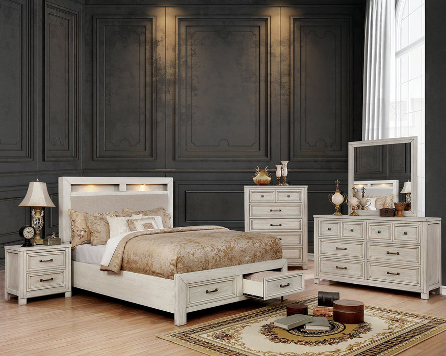 Tywyn Antique White 4 Pc. Queen Bedroom Set - Premium Bedroom Set from FOA East - Just $1801.80! Shop now at Furniture Wholesale Plus (Nashville,TN)  We are the best furniture store in Nashville, Hendersonville, Goodlettsville, Madison, Antioch, Mount Juliet, Lebanon, Gallatin, Springfield, Murfreesboro, Franklin, Brentwood