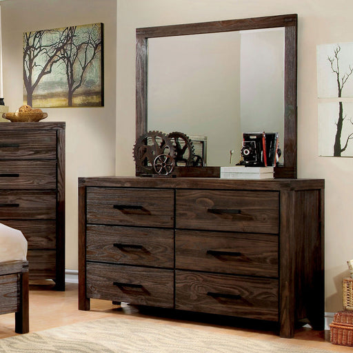 Rexburg Wire-Brushed Rustic Brown Dresser - Premium Dresser from FOA East - Just $678.60! Shop now at Furniture Wholesale Plus  We are the best furniture store in Nashville, Hendersonville, Goodlettsville, Madison, Antioch, Mount Juliet, Lebanon, Gallatin, Springfield, Murfreesboro, Franklin, Brentwood