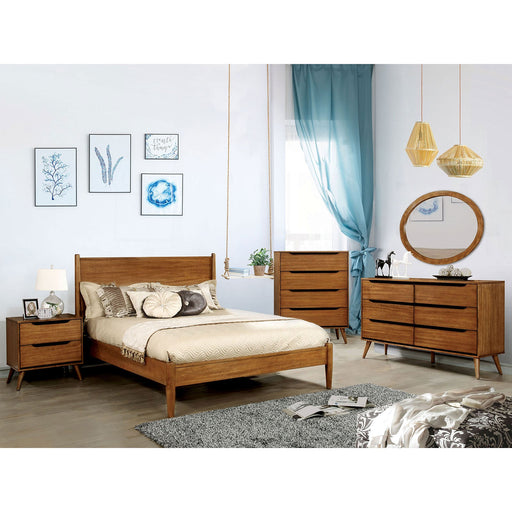 LENNART II Oak 4 Pc. Full Bedroom Set w/ Oval Mirror - Premium Bedroom Set from FOA East - Just $1521! Shop now at Furniture Wholesale Plus  We are the best furniture store in Nashville, Hendersonville, Goodlettsville, Madison, Antioch, Mount Juliet, Lebanon, Gallatin, Springfield, Murfreesboro, Franklin, Brentwood